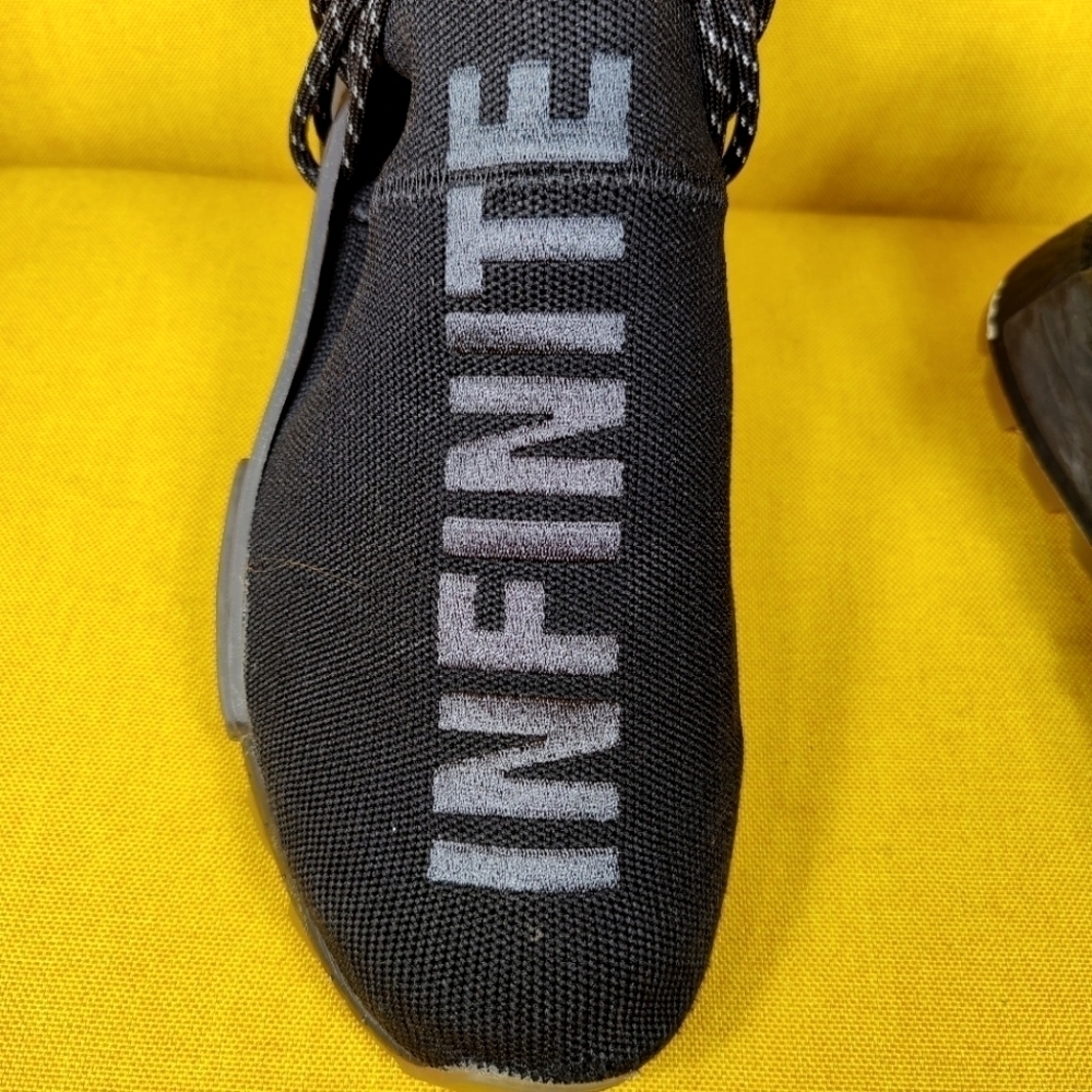 Adidas NMD Human Race Trail x Pharrell Williams Black Sneakers Mens Shoe Sz 10.5 - Picture 3 of 12